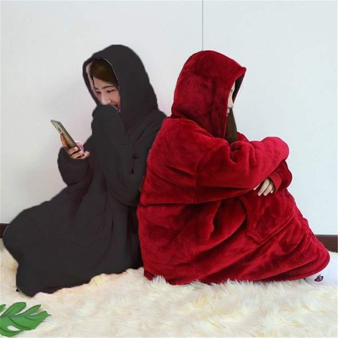 C hello cloud Oversized Hoodie Decke, Wearable Blanket Sweatshirt, Ultra Soft Sherpa Fleece Bequemer