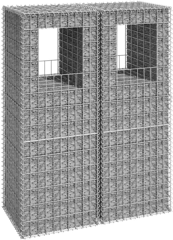vidaXL 2x Gabionensäule Gabionen Gabione Säule Säulen Steingabionen Steinkorb Drahtkorb Gabionenkorb