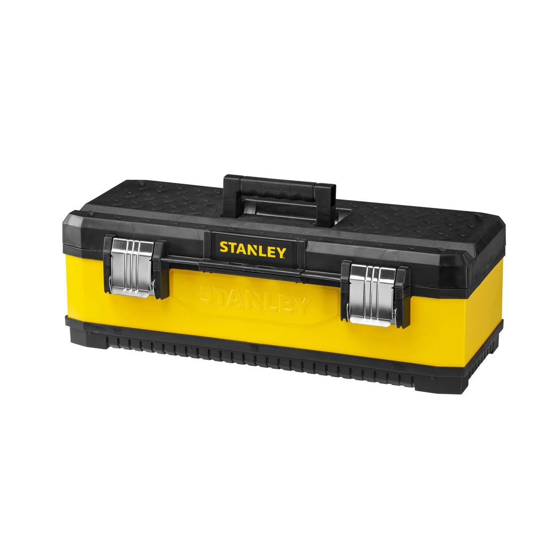 Stanley Werkzeugbox Metall-Kunststoff (66,2x29,3x22,2, Trage, Aussparung, Bi-Material Griff rostfrei