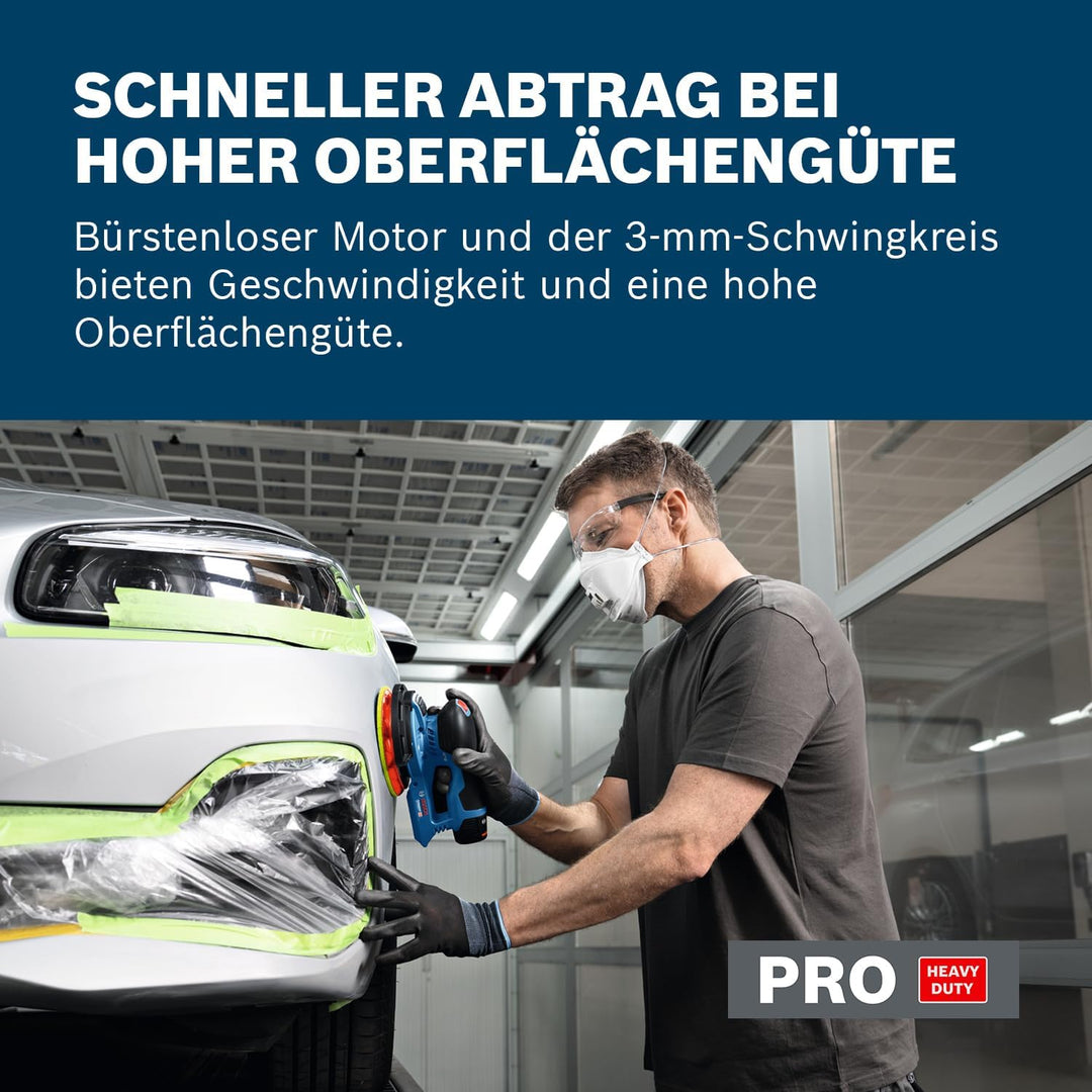 Bosch Professional 12V Akku-Exzenterschleifer GEX 12V-150-3 (inkl. Schleifteller, Schleifblatt, Schu