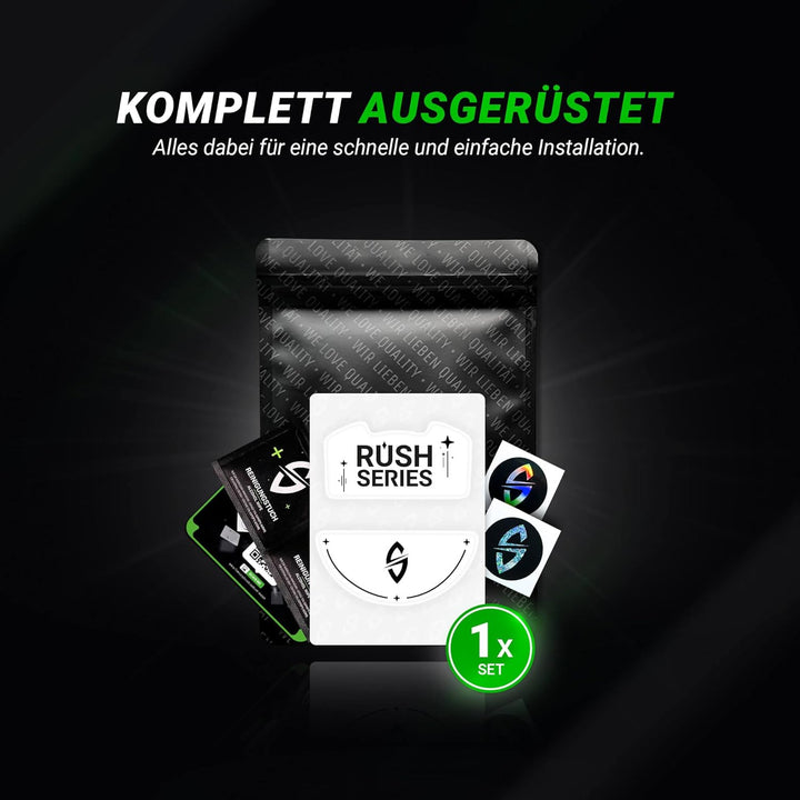 SensoryBoost Rush Glas Glides Set kompatibel mit Razer Viper V3 PRO - Ultra Schnell & Sanft, Poliert