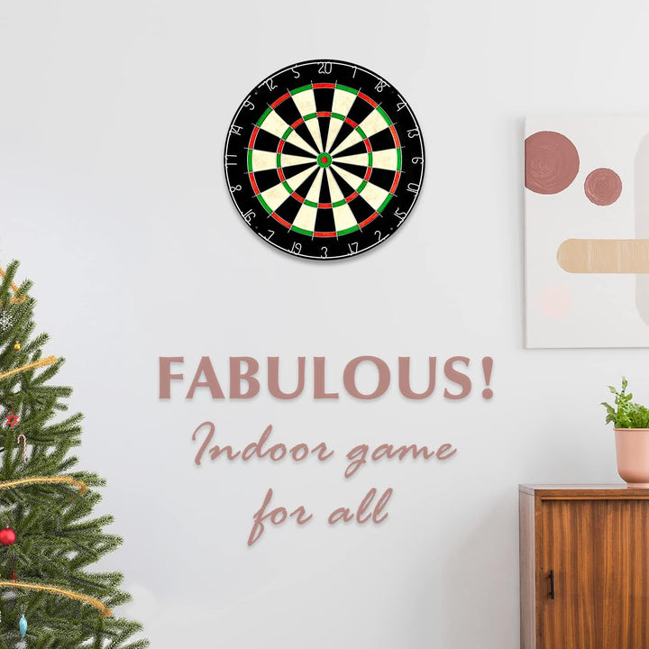 Linkvisions Dartscheibe mit klammerfreiem Bullseye, 18 g Stahlspitze, Dartscheiben-Montagesets entha