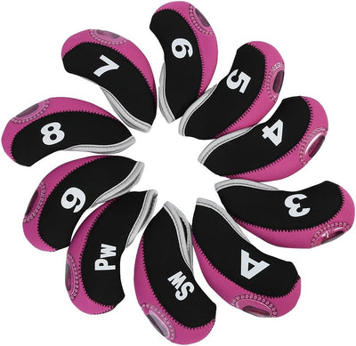 Schlägerkopfhüllen 10 stücke Neopren Club Head Covers Club Eisen Kopfbezüge Headcovers Putter Set wa