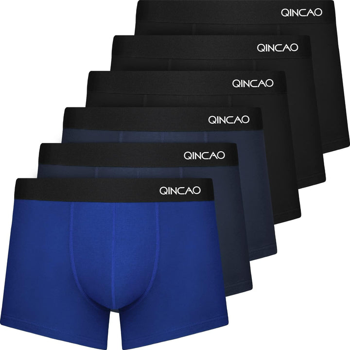 QINCAO Boxershorts Herren 6er Pack Männer Unterwäsche Unterhosen Men Retroshorts Boxer Baumwolle XL