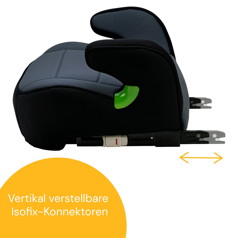 Osann Junior Isofix Gurtfix i-Size Sitzerhöhung mit Isofix Auto Kinder (126-150 cm) - Nero i-Size Ne