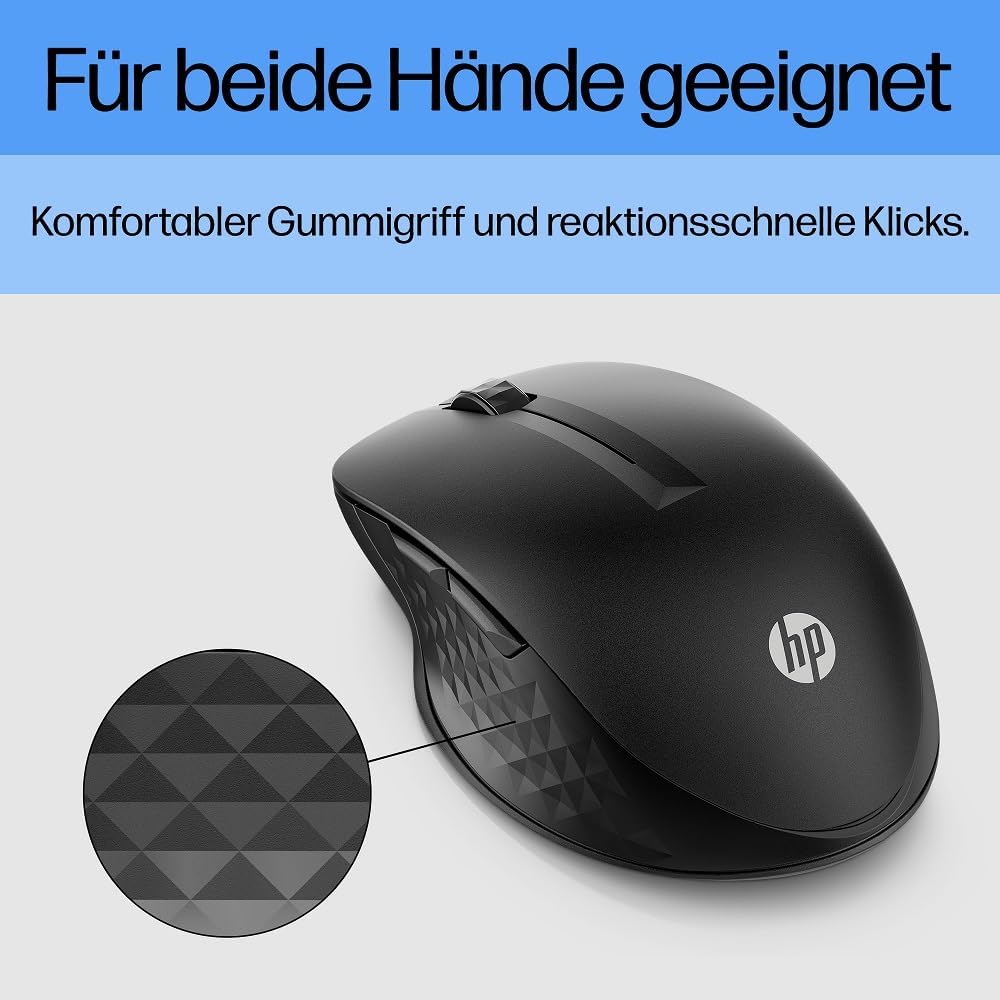 HP 430 Wireless-Maus | Wireless-Verbindung mit 2,4 GHz & Bluetooth 5.2 | USB Dongle | 4.000 dpi | 4