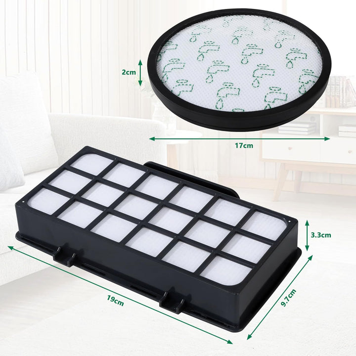 2 Set Ersatzfilter kompatibel mit Rowenta X-Trem Power Cyclonic Silence Force Cyclonic RO6921EA RO69