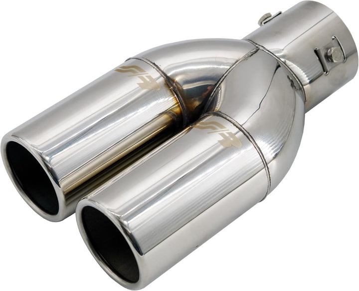 Simoni Racing TRX/77 Exhaust Tip Double Rounded, INOX
