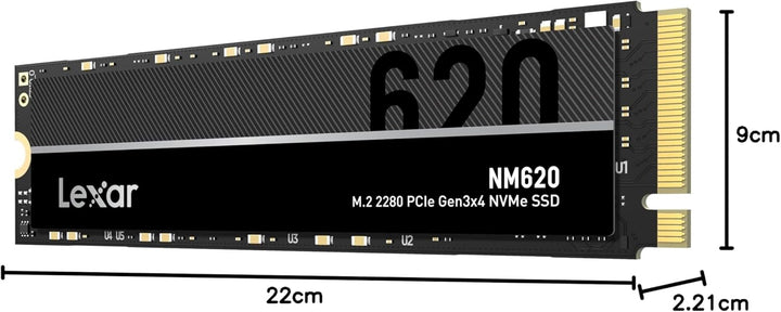 Lexar NM620 256 GB SSD, PCIe 3.0 x4, NVMe 1.4, M.2 2280