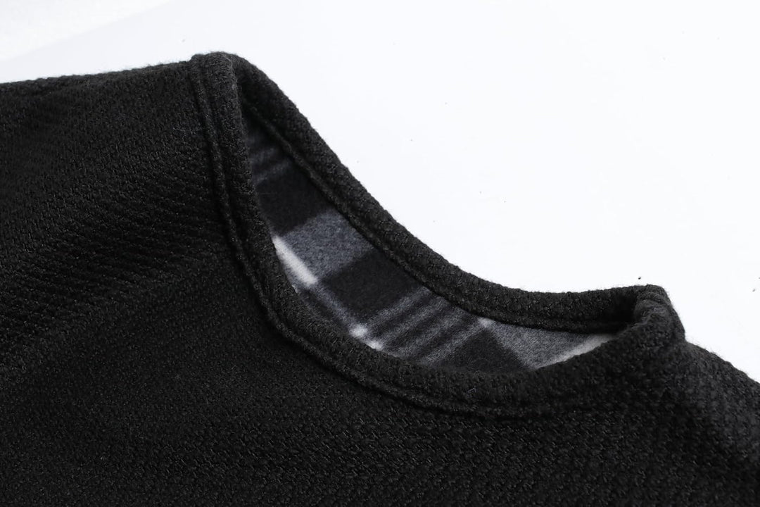 Herren Strickweste Strickjacke ohne Ärmel V-Ausschnitt Ärmellose Fleecefutter Jacke Reissverschluss