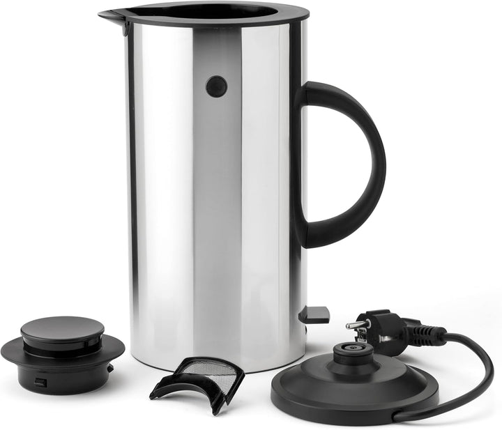 Stelton Wasserkocher EM77 - Elektrischer Kocher, Wasserkessel, Teekanne - Schnell kochend, niedriger