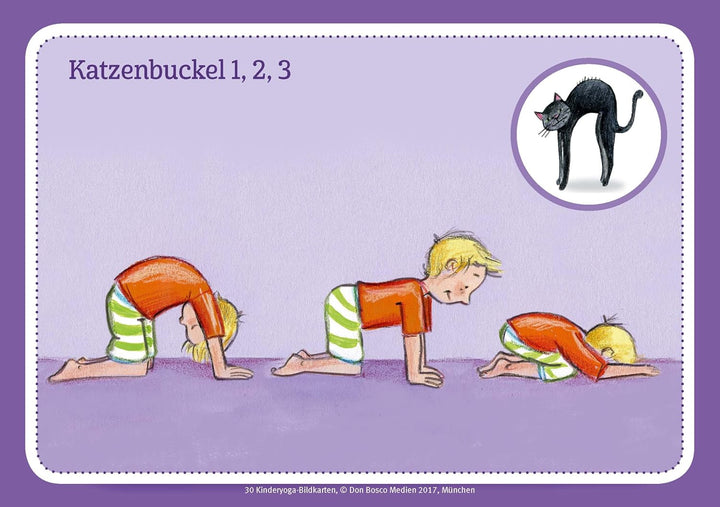 30 Kinderyoga-Bildkarten. Übungen und Reime für kleine Yogis. Yogakarten. (Körperarbeit und innere B