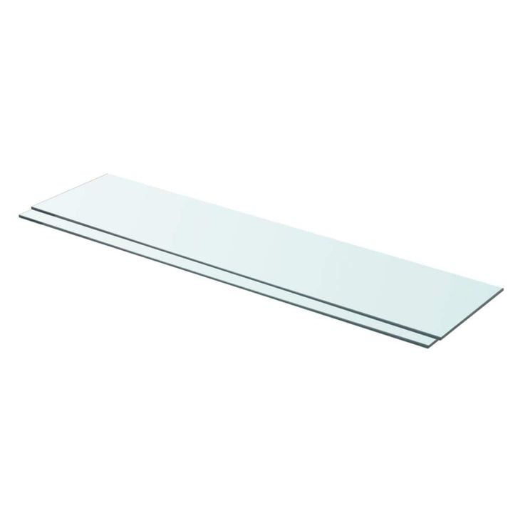 FIRBNUS 2 STK. Hängeregal 90x20x0,8 cm Glasregalboden Bad Regal Schwebend Regal Glas Schwebende Rega