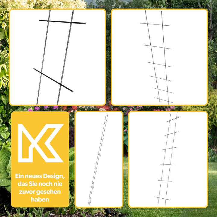 KADAX Rankgitter, Gitterspalier für Garten, Pflanzen, Balkon, Terrasse, Metall Spalier, Rankhilfe, K