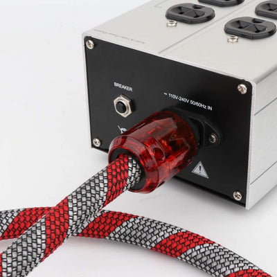 Monosaudio HiFi Netzkabel 17mm 1M/3,3FT Kupfer Abschirmung Buchse Kaltgerätekabel 2 polig Hi-End OFC