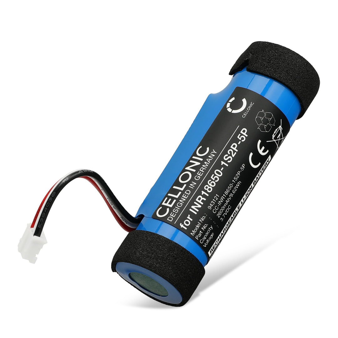 CELLONIC, Lautsprecherakku kompatibel mit Teufel BOOMSTER GO (2600mAh, 3.7V) Ersatzakku INR18650-1S2