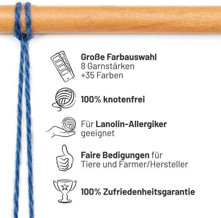 HANSA-FARM | 100% Baby Alpakawolle in 50+ Farben (kratzfrei) - 300g Set (6 x 50g) - weiche Alpaka Wo