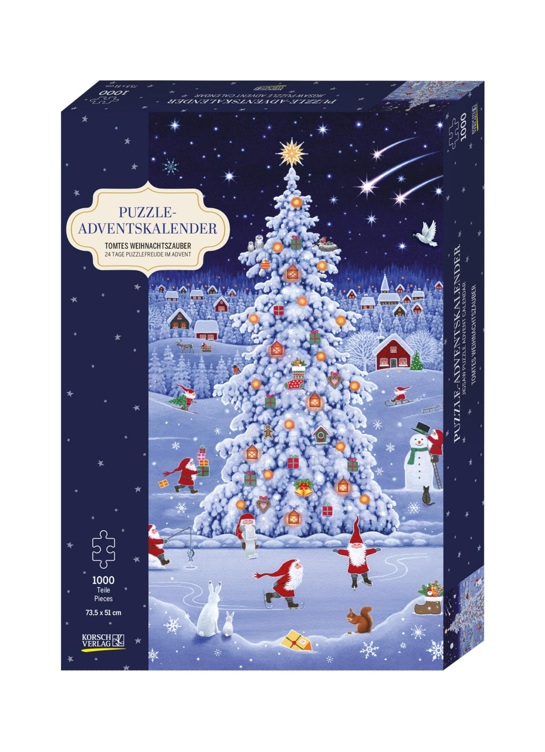 Puzzle-Adventskalender »Tomtes Weihnachtszauber«: 24 Tage Puzzlefreude im Advent, Kalender