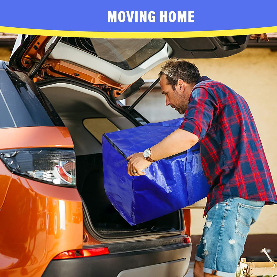 Raweao 85L Starke Umzugstaschen für Kleidung, Wasserdichte Aufbewahrungstasche Gross mit Reissversch