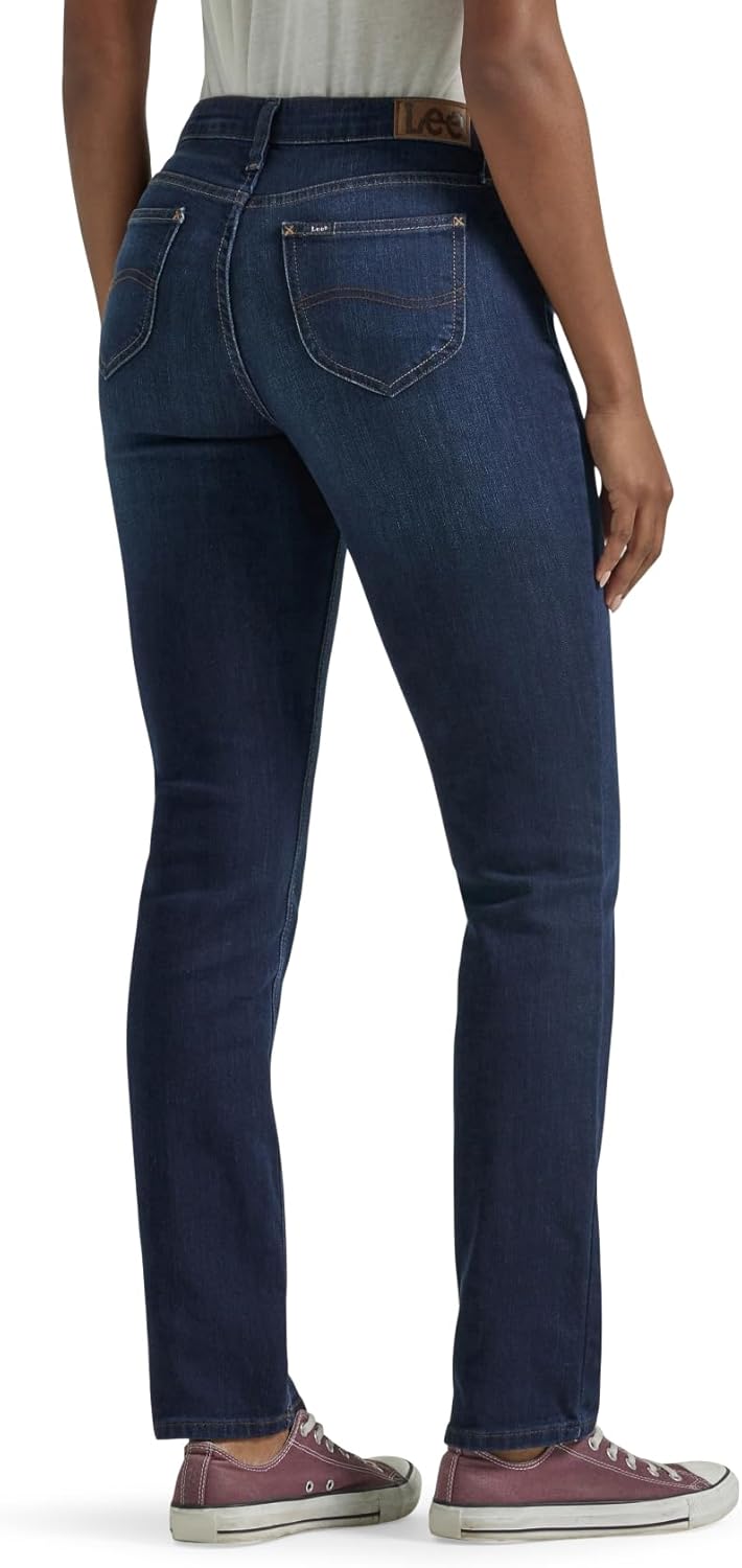 Lee Damen Regular Fit Straight Leg Jeans 34 Kurz Nightshade, 34 Kurz Nightshade