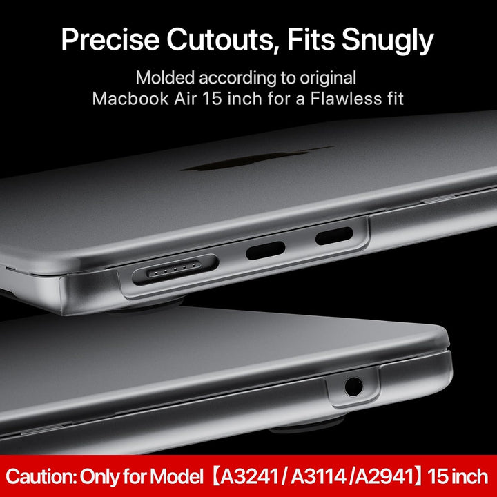 Soonjet für MacBook Air 15 Zoll Hülle M2 2023 Neu A2941 [Genau Wie Original-MacBook] [Nr.1 Ultradünn