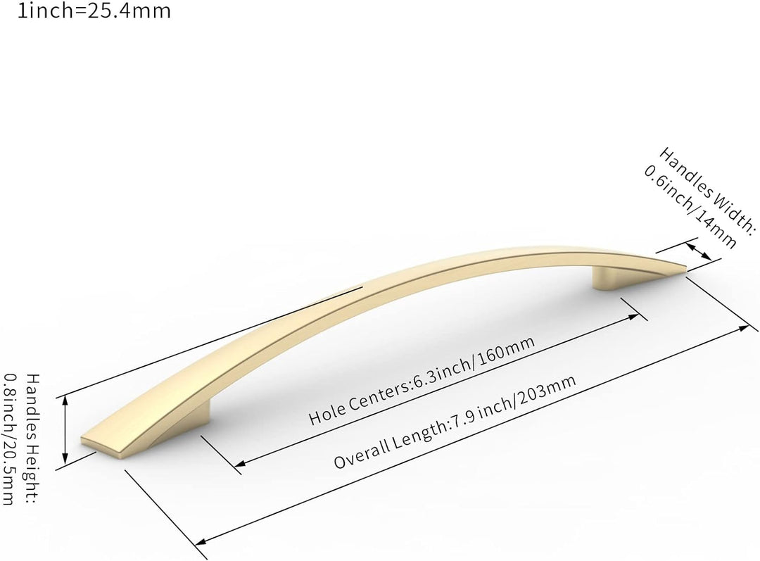 FURNIWARE 10 Stück Griffe, 160mm Lochabstand Möbelgriffe Schrankgriffe Küchengriffe Griffe Möbel Sch