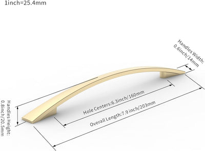 FURNIWARE 10 Stück Griffe, 160mm Lochabstand Möbelgriffe Schrankgriffe Küchengriffe Griffe Möbel Sch