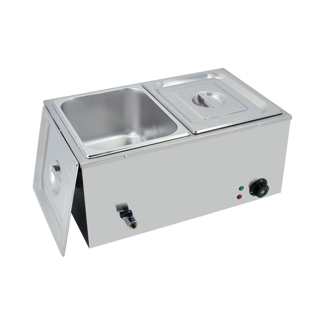 TAIMIKO Elektrisches Wasserbad aus Edelstahl, 220 – 240 V, 1500 W, Kommerziell Speisewärmer, Bain Ma