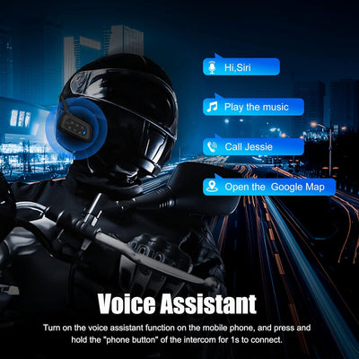 EJEAS V4 Plus Motorrad Gegensprechanlage, Motorradhelm Bluetooth 5.1 Headset mit FM und CVC Rauschun