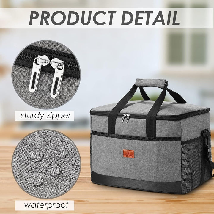 30L Picknick Kühltasche Picknick Tasche Faltbar Cooler Bag Isoliertasche Lunchtasche wasserdichte Kü