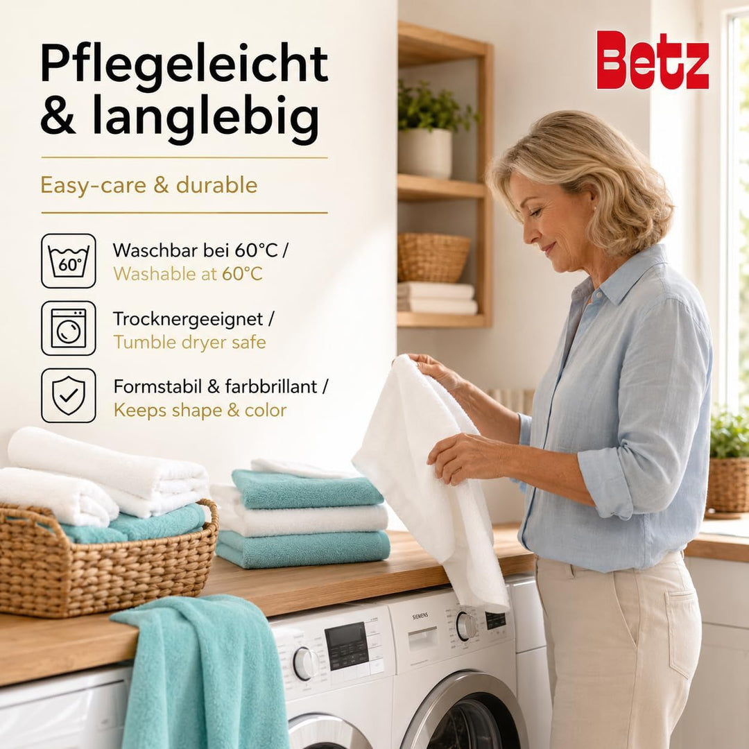 Betz 12-TLG. Handtuch Set Premium 100% Baumwolle 2 Duschtücher 4 Handtücher 2 Gästetücher 2 Seiftüch