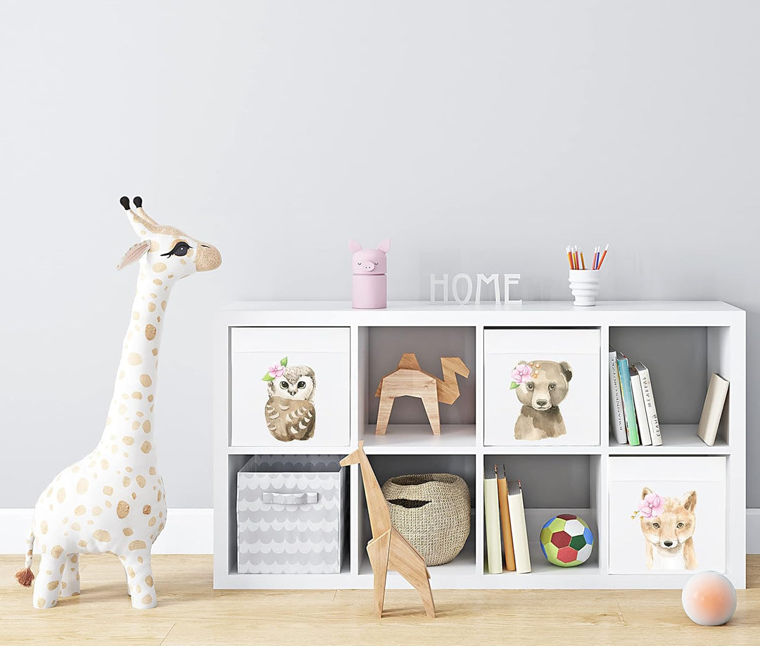 Aufbewahrungsbox mit faltbarem Design, Organisation für Spielzeug, Mädchen, Tiere (Eule Mädchen)