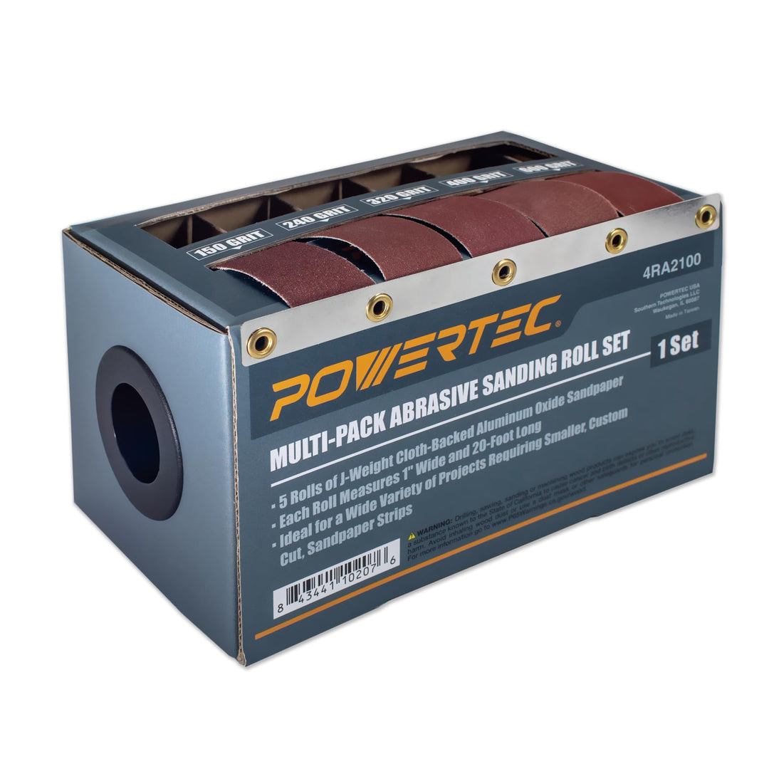 POWERTEC 4RA2100 Schleifpapierrollen für die Automobil-/Holzbearbeitung | Schleifpapierspenderbox mi