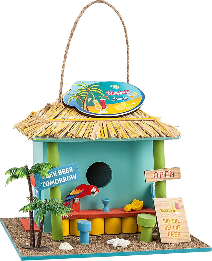 Vogelhaus - Strandbar/Strandhaus/Strandhütte - aus Holz - 21 cm - Nistkasten Vogelhäuschen Vogelnist