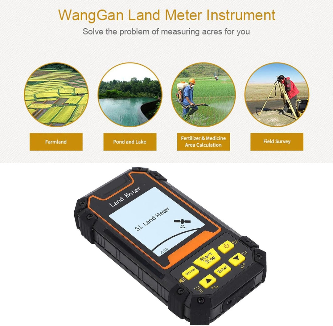 Landflächenmessgerät GPS, Tragbares GPS-Landvermessungsgerät Mit 2,4-Zoll-LCD-Bildschirm, Tragbares