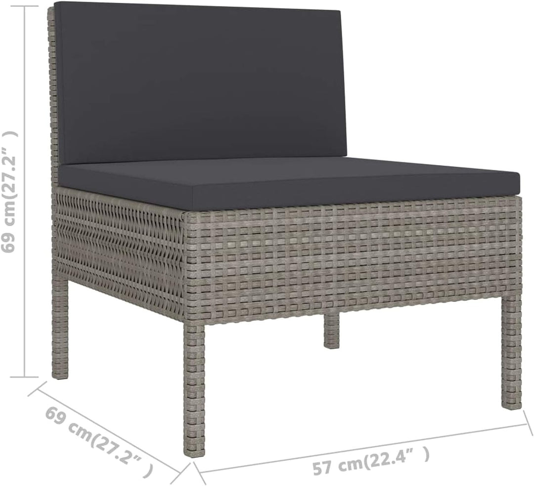 Tidyard 3-TLG.Garten-Lounge-Set Gartenmöbel-Set Gartenset Mobel Sofagarnitur Gartensofa Gartengarnit