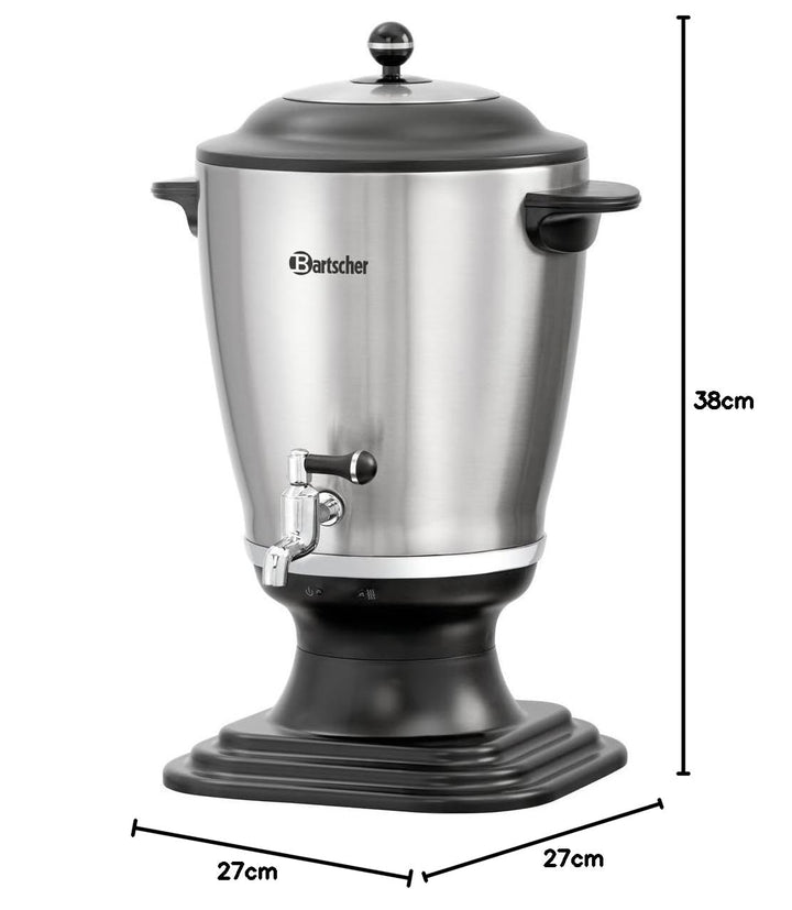 Samowar Edelstahl für Tee, 3,2 Liter - Bartscher 191.004