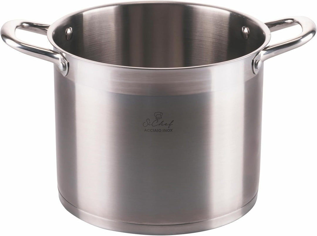 GALILEO SìChef Topfset, 15-teilig, Edelstahl 18/0, Induktion, Edelstahl
