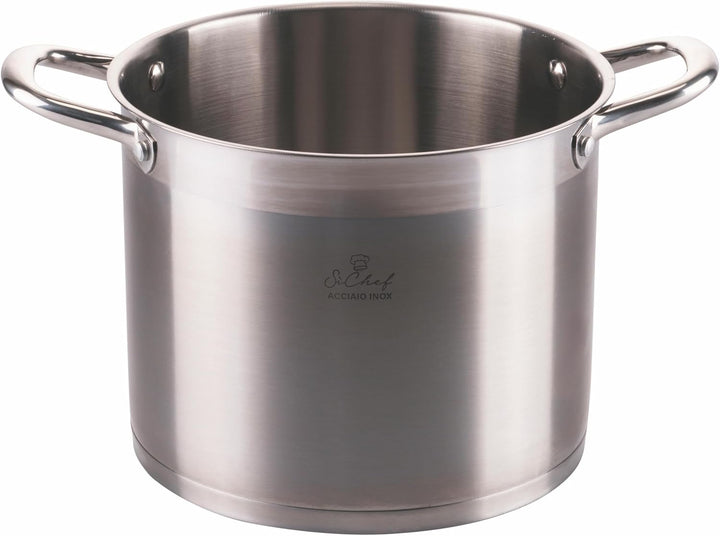 GALILEO SìChef Topfset, 15-teilig, Edelstahl 18/0, Induktion, Edelstahl