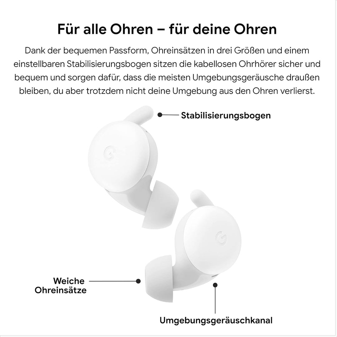Google Pixel Buds A-Series – Kabellose Kopfhörer, Clearly White, Clearly White