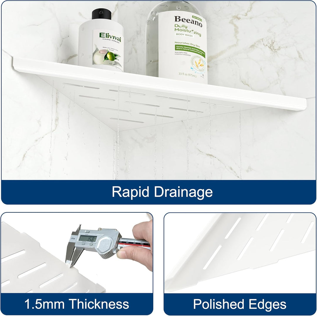 Neodrain Duschablage Ecke Edelstahl Duschregal 2 Stück Eckregal Dusche Weisse Einbauregal Organizer