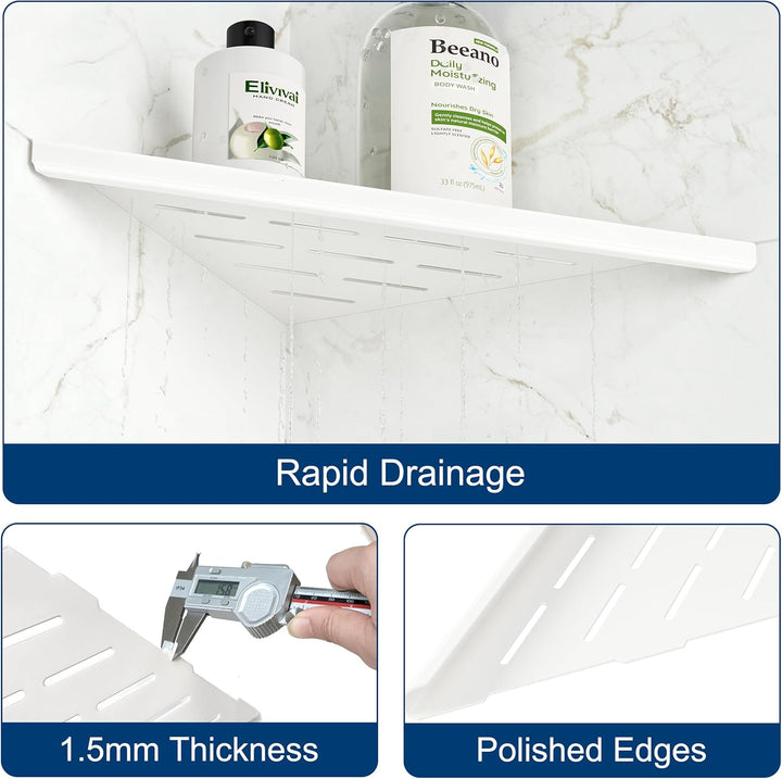 Neodrain Duschablage Ecke Edelstahl Duschregal 2 Stück Eckregal Dusche Weisse Einbauregal Organizer
