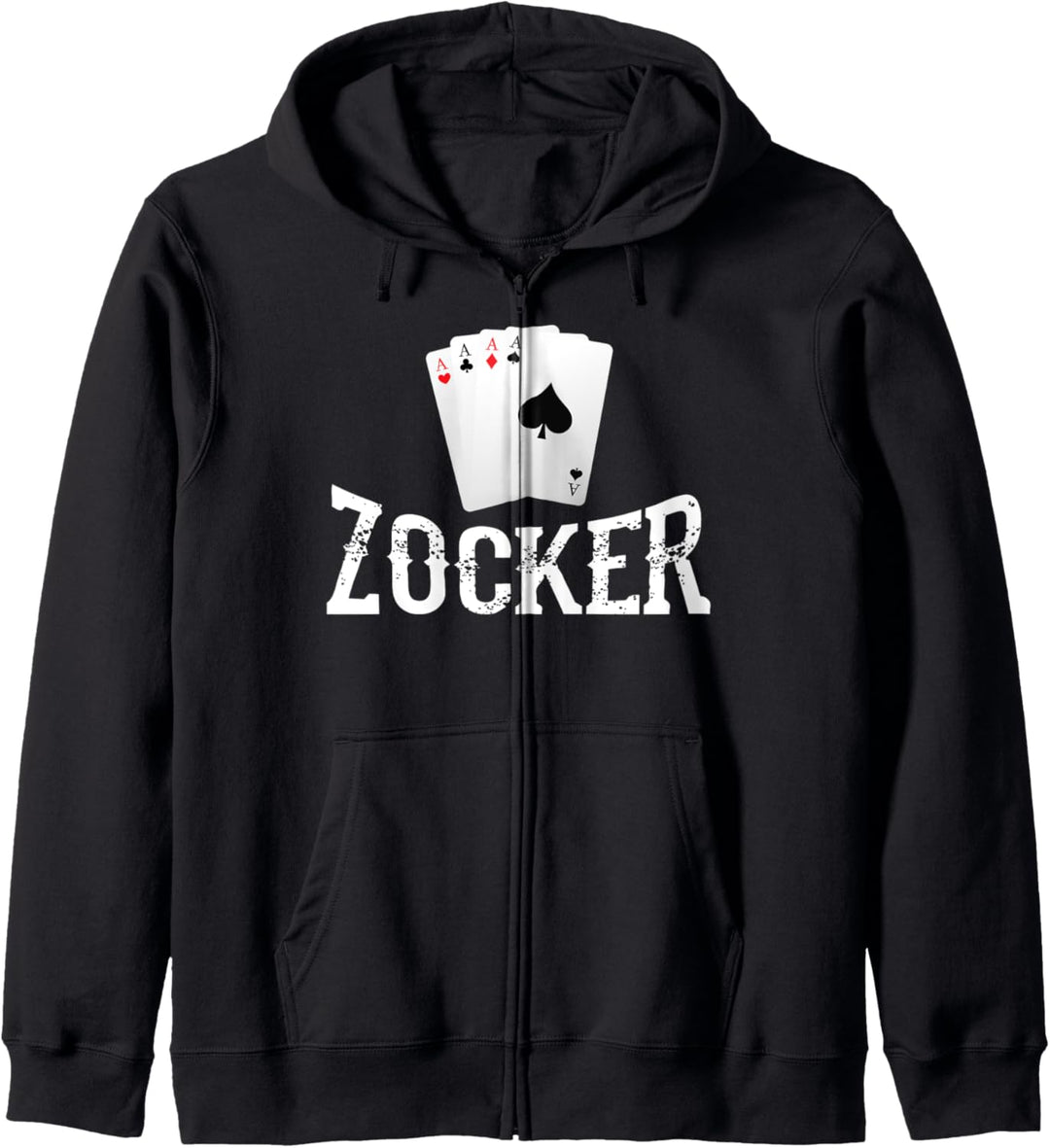 Zocker Skat Experte Kartenspiel Kartenspieler Spielkarten Kapuzenjacke