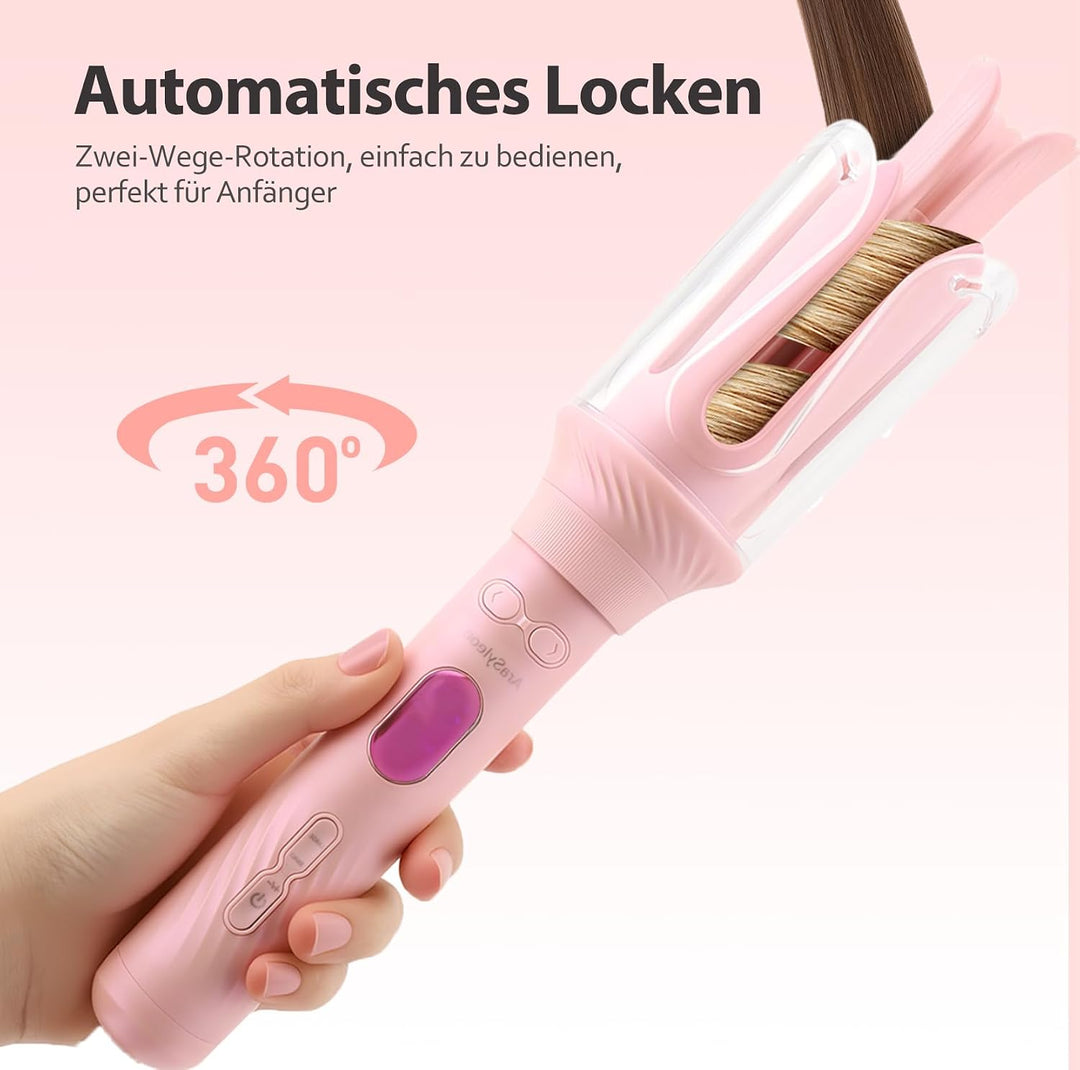 Automatischer Lockenstab mit PTC, 28mm/32mm/40mm Lockenwickler, 30s Quick Preheating, 12 Temperaturs