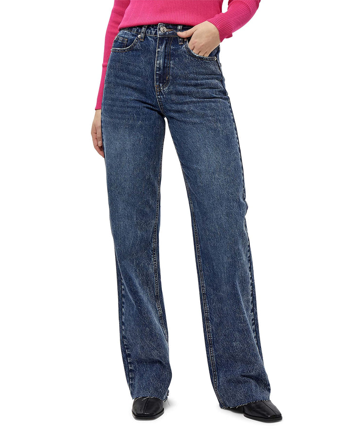 Desires Damen Koral Jeans mit weitem Bein 42 Dunkelblau, 42 Dunkelblau