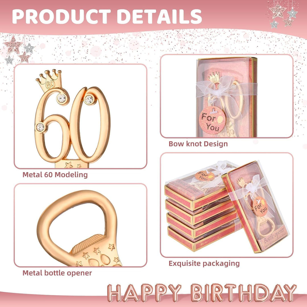 DADEA Flaschenöffner, goldfarben, Gastgeschenke zum 60. Geburtstag, Gastgeschenke zum 60. Jahrestag,