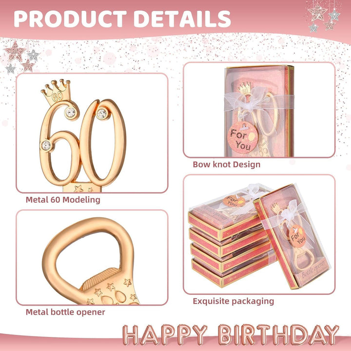 DADEA Flaschenöffner, goldfarben, Gastgeschenke zum 60. Geburtstag, Gastgeschenke zum 60. Jahrestag,