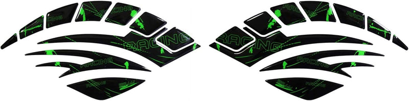 BIKE-label Seitentank Pad Motorrad Lackschutz Aufkleber Racing Neon Grün 800091