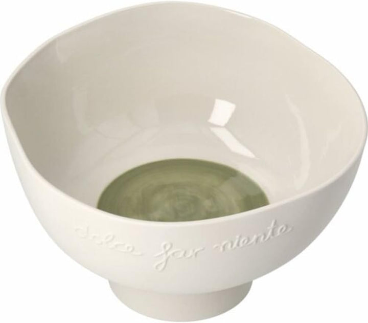 Räder Schale auf Fuss „Dolce far niente“ – Schale aus Steinzeug – Cucina Italiana Kollektion – Beige