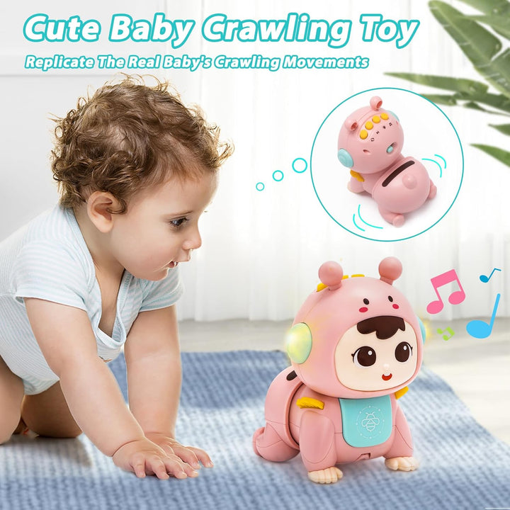 Musik Licht Krabbelnde Baby Spielzeug Bauchlage Musikalische Sensorik Spielzeug Tummy Time Toys für
